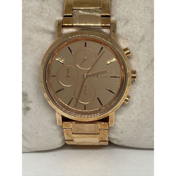 DKNY NY-8862 Women\'s Rose Gold Stainless Steel Analog Dial Quartz Watch MP678 main image 4